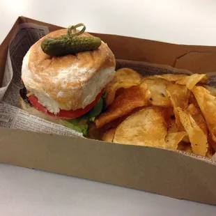 Lobster Slider with House Chips