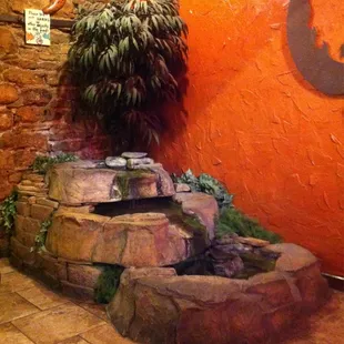 Cute little koi pond inside Rudy's