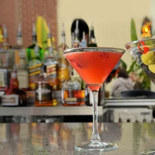 two martinis on the bar