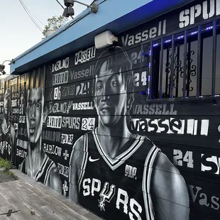 Spurs murals outside