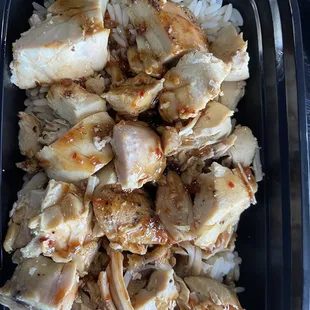 Bourbon chicken and rice