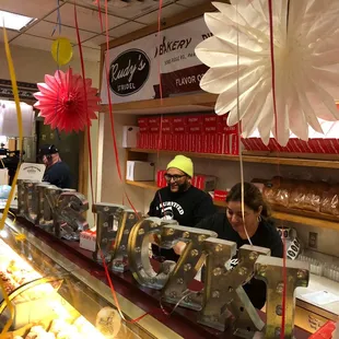 customers at the counter