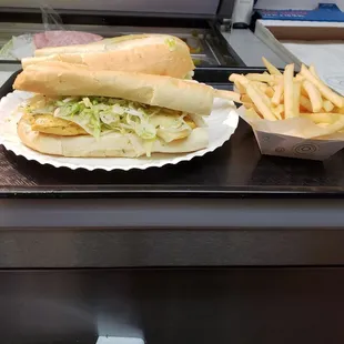 Chicken Sub and Small French fries