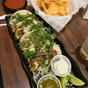 Variety of tacos