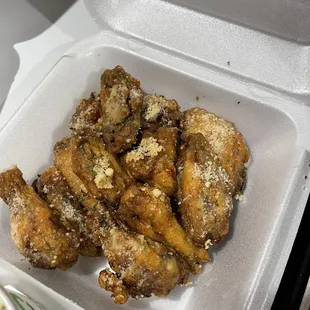 Roasted garlic Parmesan wings
