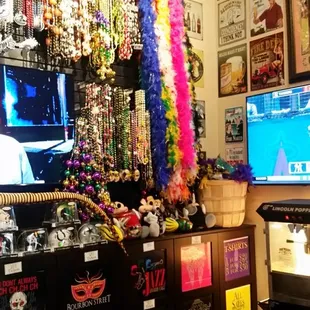 a room full of beads and toys