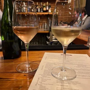 Rosé and Chardonnay