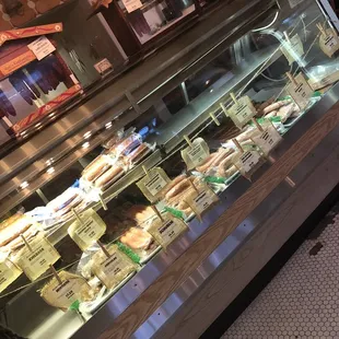 a display of meat products