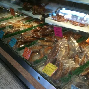 a variety of meats