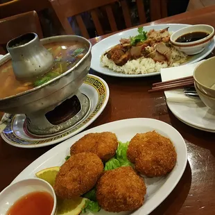 Tom Yum Goong #23, Shrimp Cakes and Cha-Po