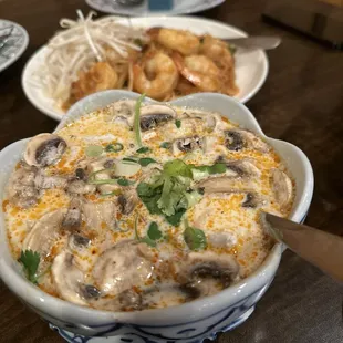 Mushroom Coconut Soup with Chicken