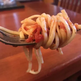 a fork full of pasta