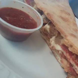 Stuffed meat lovers slice