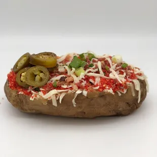 Hot cheeto baked potatoes