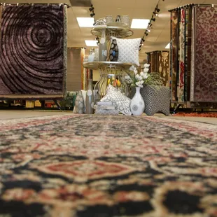 Come in to see the home decor and rug pairings our designers have on display.