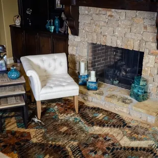 An area rug creates a cozy space in your home.