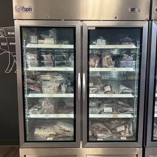 a display of meats