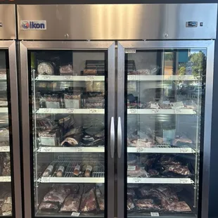 a display of meats