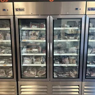 a row of refrigerators