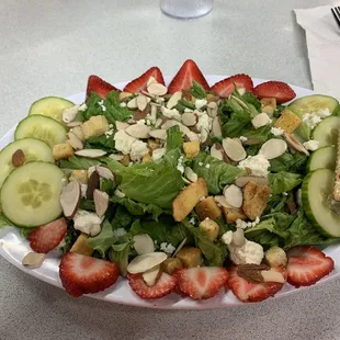 Strawberry feta salad with raspberry vinaigrette was delicious