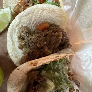 Beef Belly Picadillo Taco