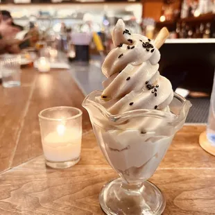 Sesame soft serve