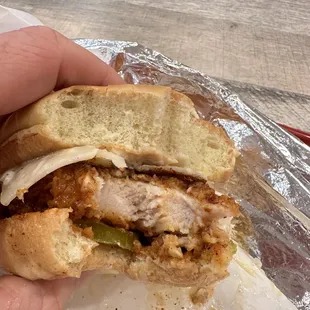 Nashville chicken sandwich.