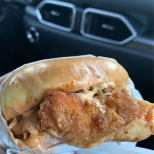 For heat level I got the Nashville Hot which is their Medium and it wasn't spicy but delicious.