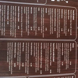 Menu front