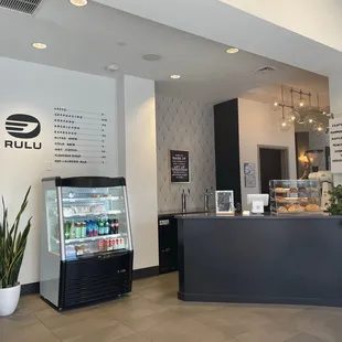 the front desk of a coffee shop