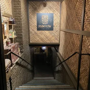 the entrance to rum row tiki