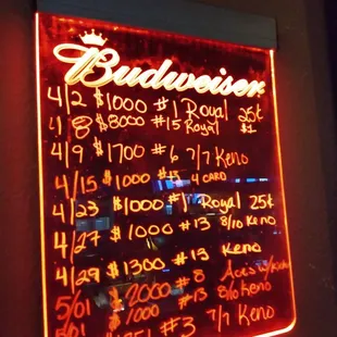 a neon sign for rum runner