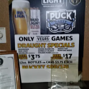 a sign for bud light and beer