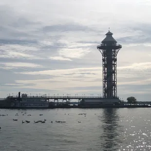 View of the Bicentennial Tower from Rum Runners.