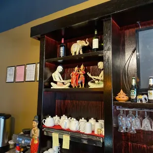Behind the counter. Tribute to home.
