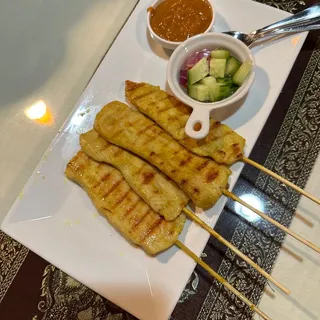 1. Satay Chicken (4 Skewers)