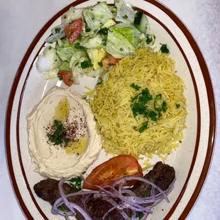 Kafta Kabob plate