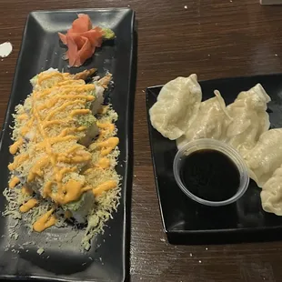 Bubble Roll and 5 Gyoza Pork Dumpling