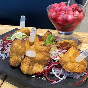 Fish Tikka with sirca onions