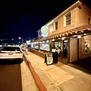 outside, sushi and sashimi