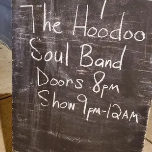 a blackboard with the words sunday the hoboq soul board