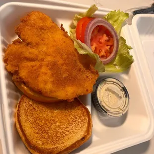 HUGE hogfish sandwich!