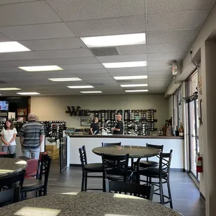 The new seating area.