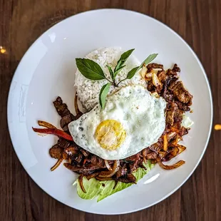 Spicy basil beef. Killer.