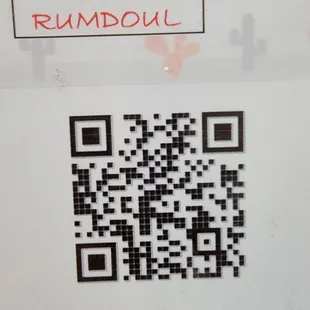 Menu QR for Rumdoul, Rowlett, TX