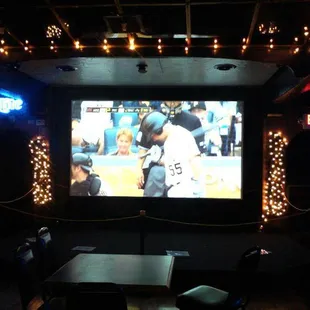 watch the game on our big screen