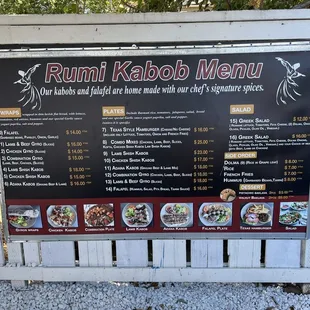 Menu board
