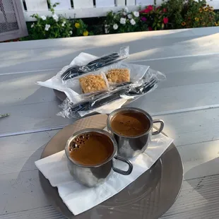 This was a great Turkish coffee and Walnut Baklava! Both these items were on the house!