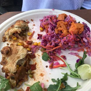 Veggie empanada and Jicama slaw.
