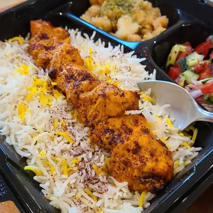 Chicken kabob plate